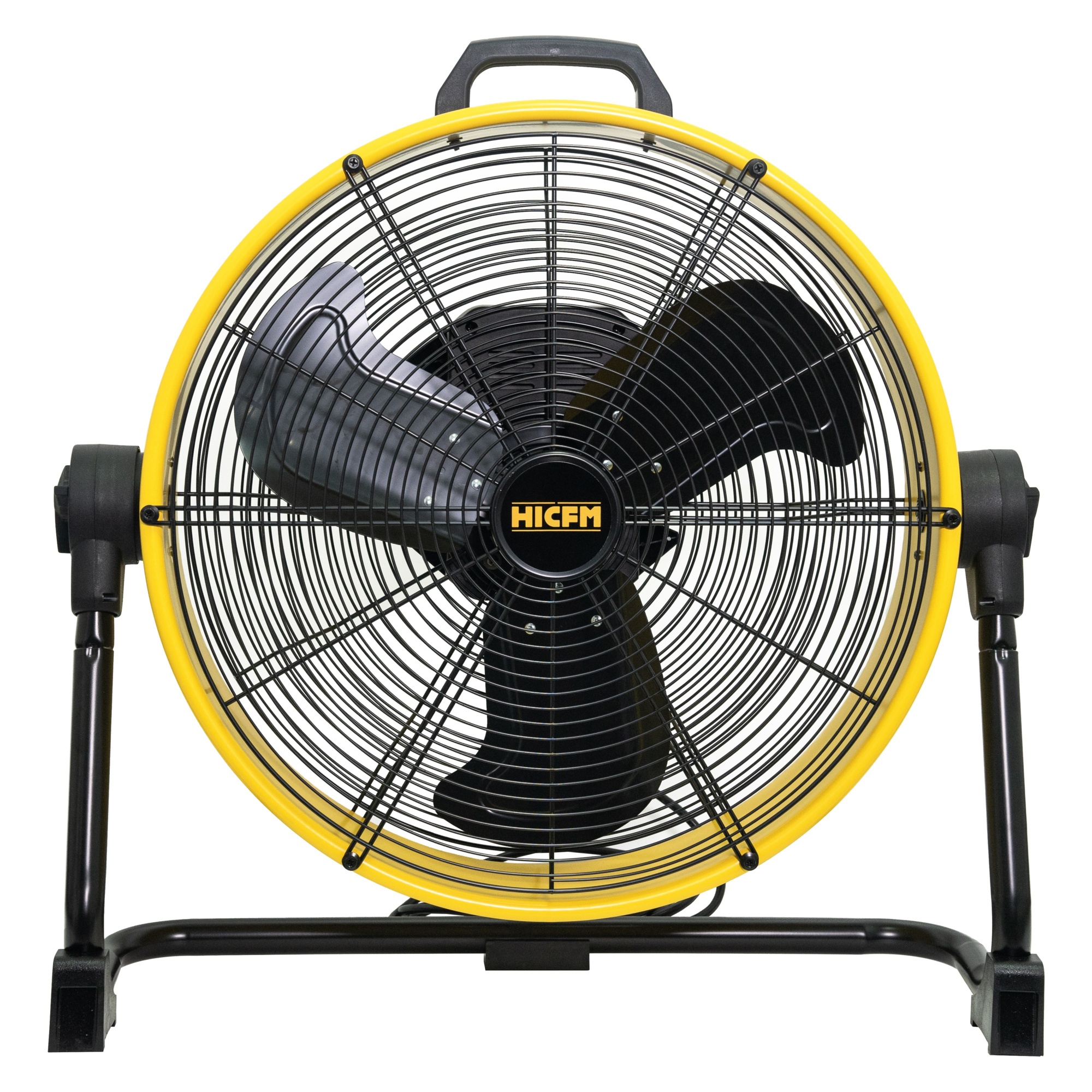 EdenDirect Heavy Duty Drum Fan — 20in., Variable Speed Control, 6100 CFM, Low Noise, Yellow, Model# NTEFAN-D20TDC